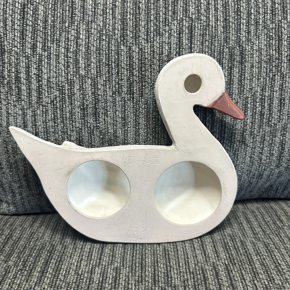 Ceramic Duck 3D Wall Art Vintage Ceramic Hand Painted 7.5